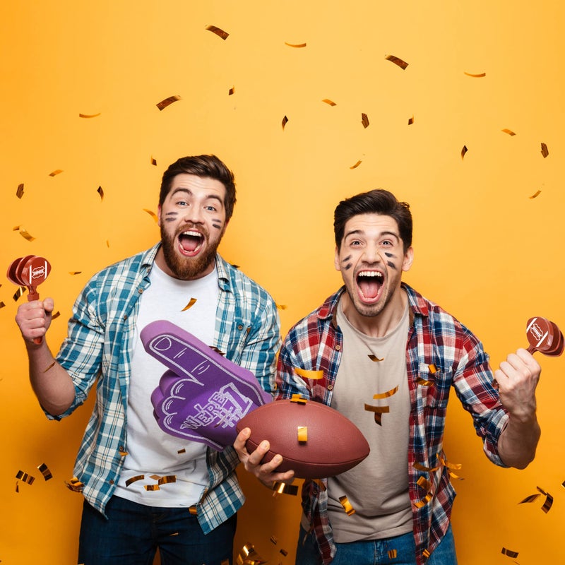 Elcoho 24 Pack Plastic Football Clappers Football Noise Makers Hand Clappers Football Match Accessories Noisemakers for Football Events Party Cheer Supplies - Image 4